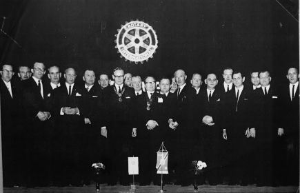 Frá stofnfundi Rótarýklúbbs Rangæinga fyrir 60 árum.